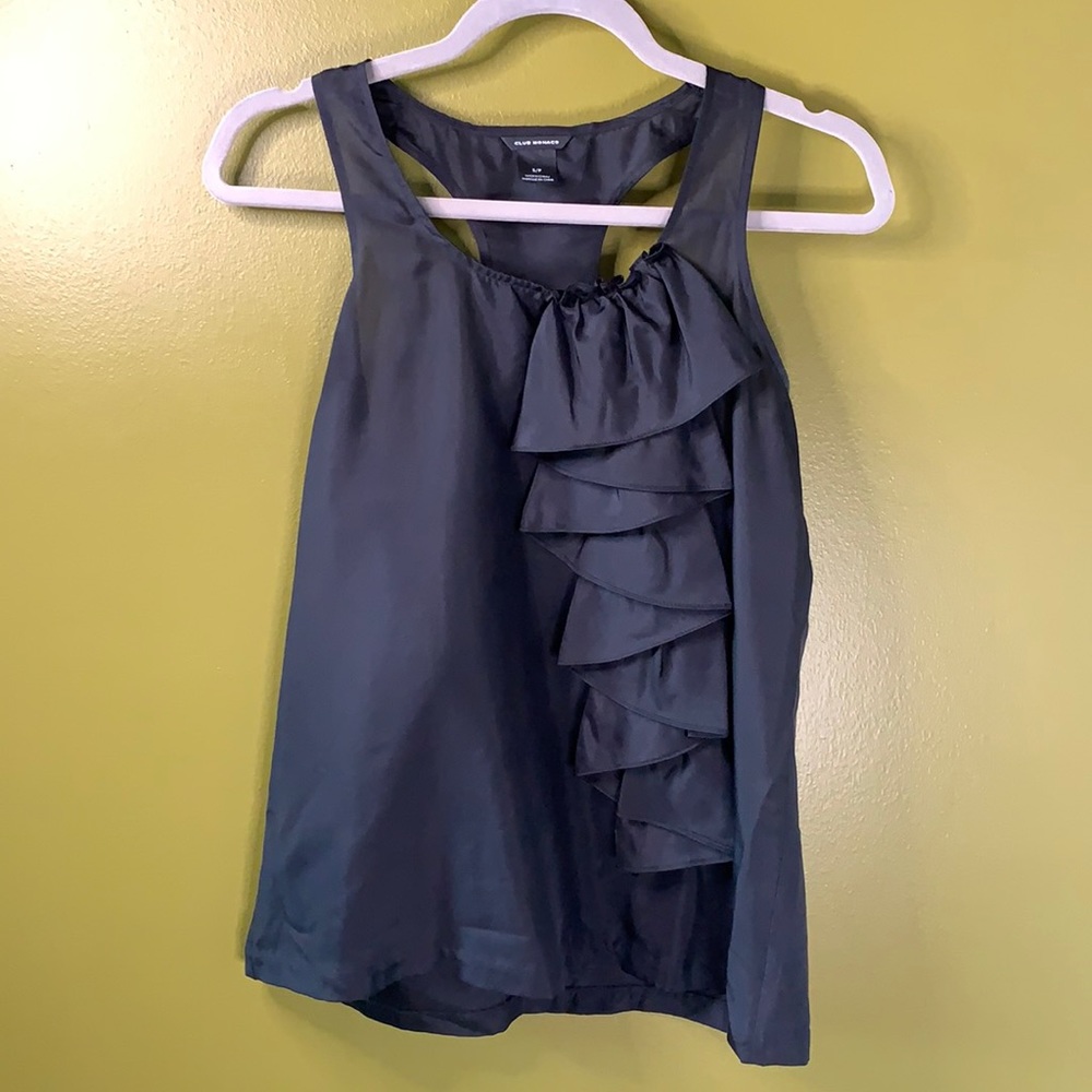 🟣3/$50! Club Monaco Top, Ruffle Detail (S)